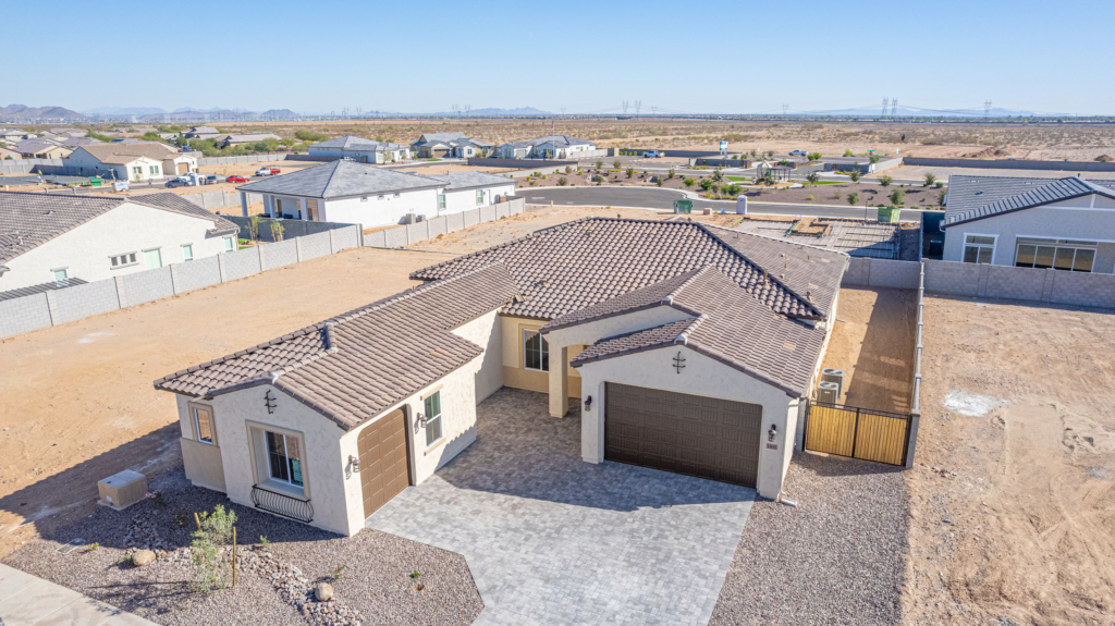 Harmony Floor Plan as seen from a drone above, front view