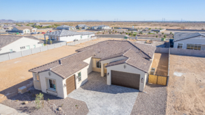 Harmony Floor Plan as seen from a drone above, front view