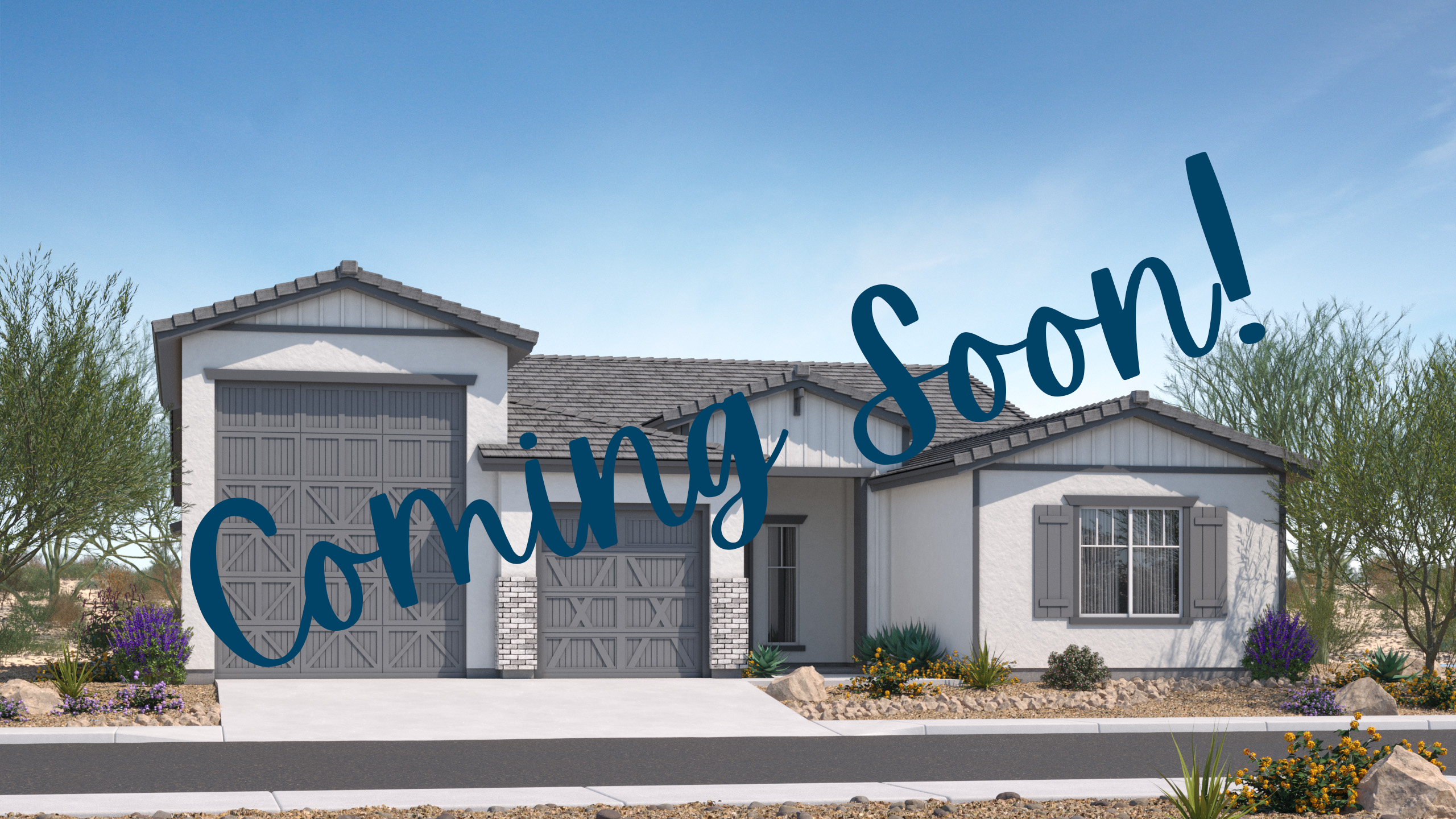 The Lavish RV Floorplan, Elevation B, Rendering with a "Coming Soon" banner