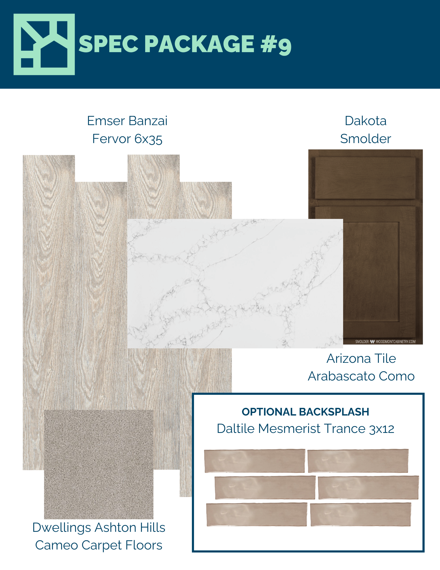 Available Daisy floor plan's interior finishes