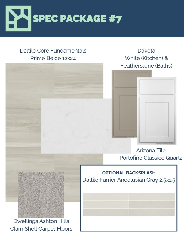 Interior finishes of the available Poppy home