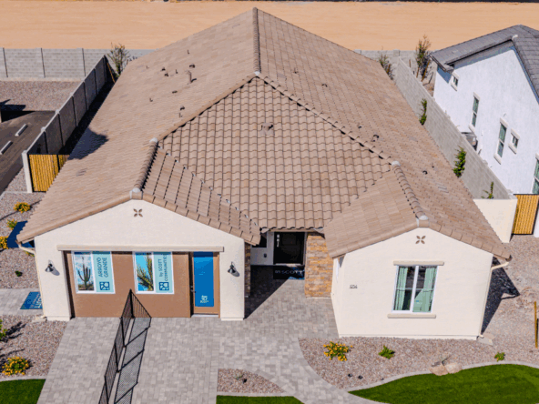Poppy Model Home as seen from a drone above