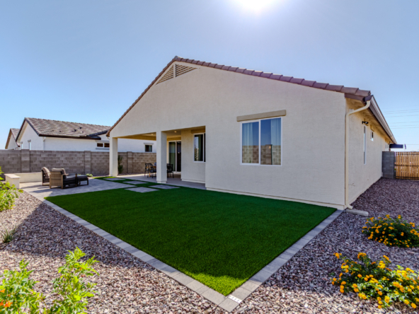 Poppy Model Home as seen from the rear yard
