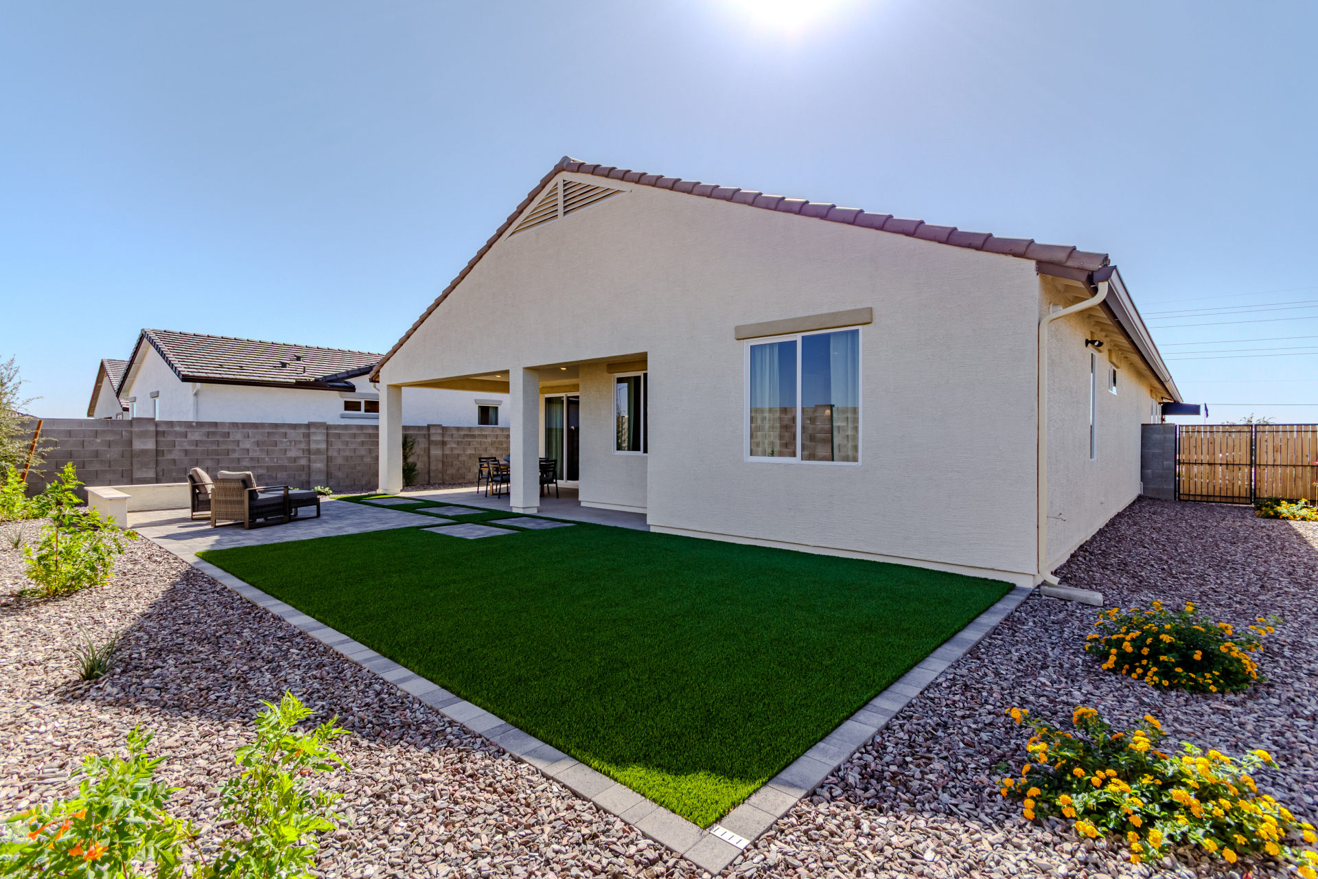 Poppy Model Home as seen from the rear yard