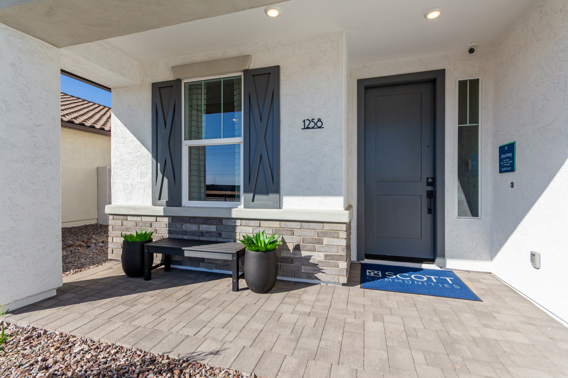 Journey model home cozy front porch