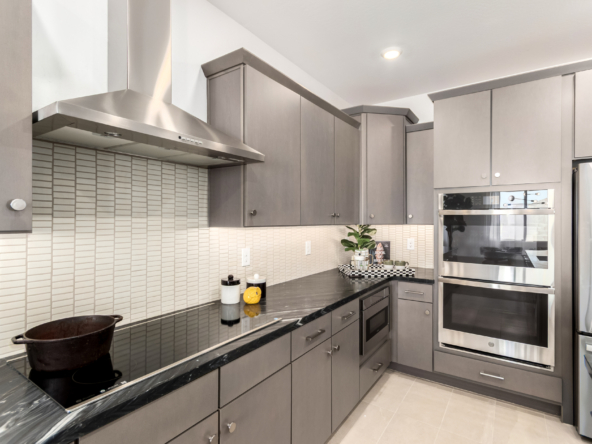 Marigold model home kitchen featuring gourmet kitchen appliances