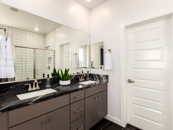 Marigold model home dual master vanities