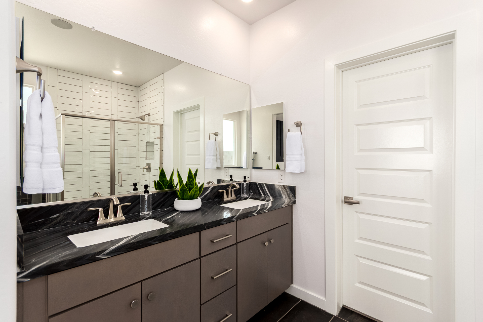 Marigold model home dual master vanities