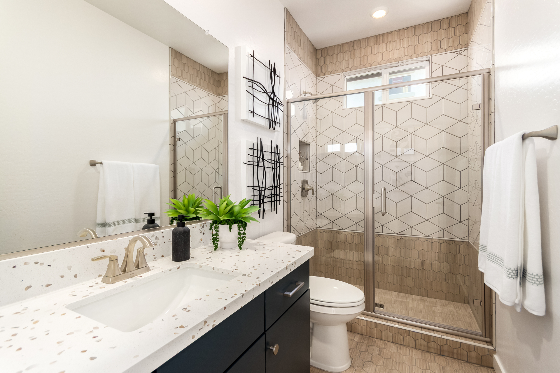 Marigold model home secondary bathroom with a shower