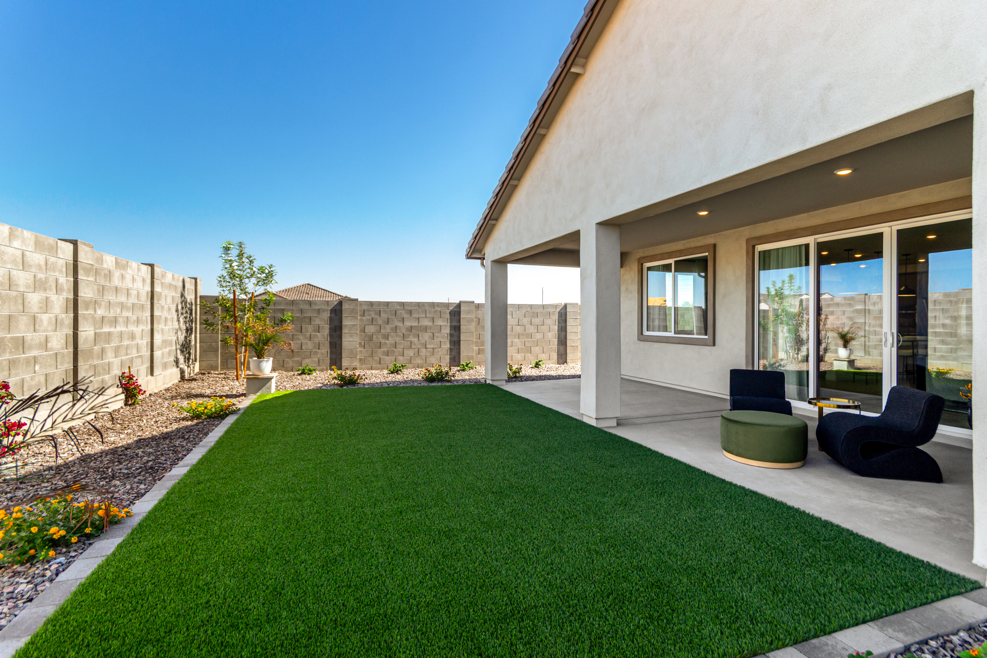 Marigold model home rear oversized covered patio