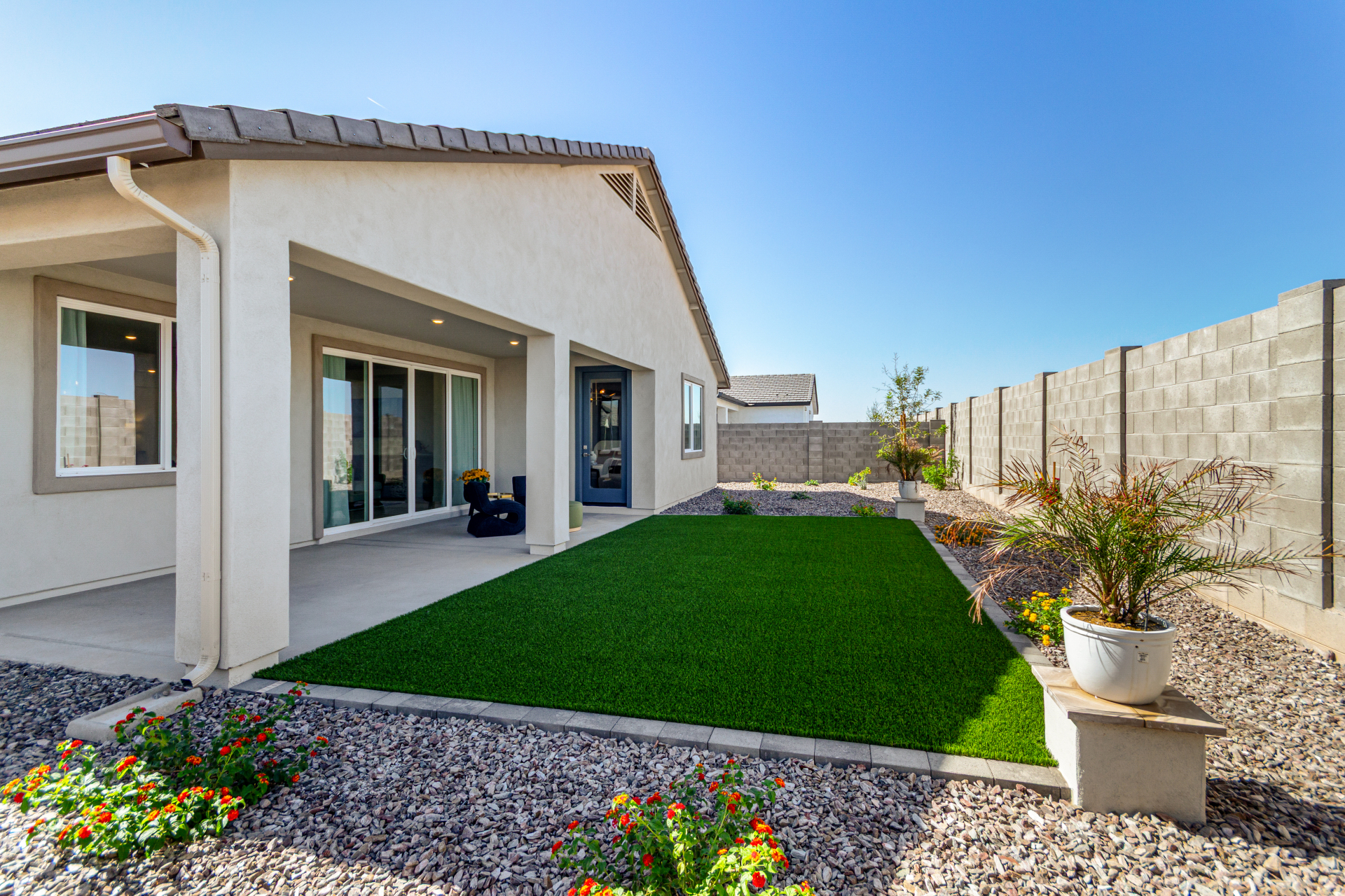 Marigold model home backyard