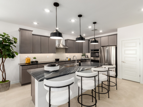 Marigold model home kitchen with a large island