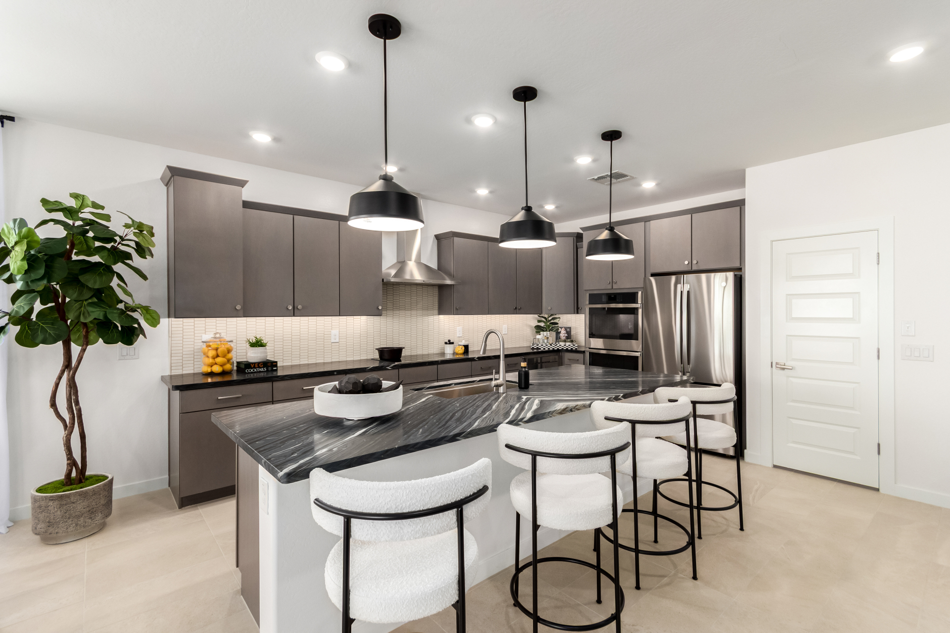 Marigold model home kitchen with a large island