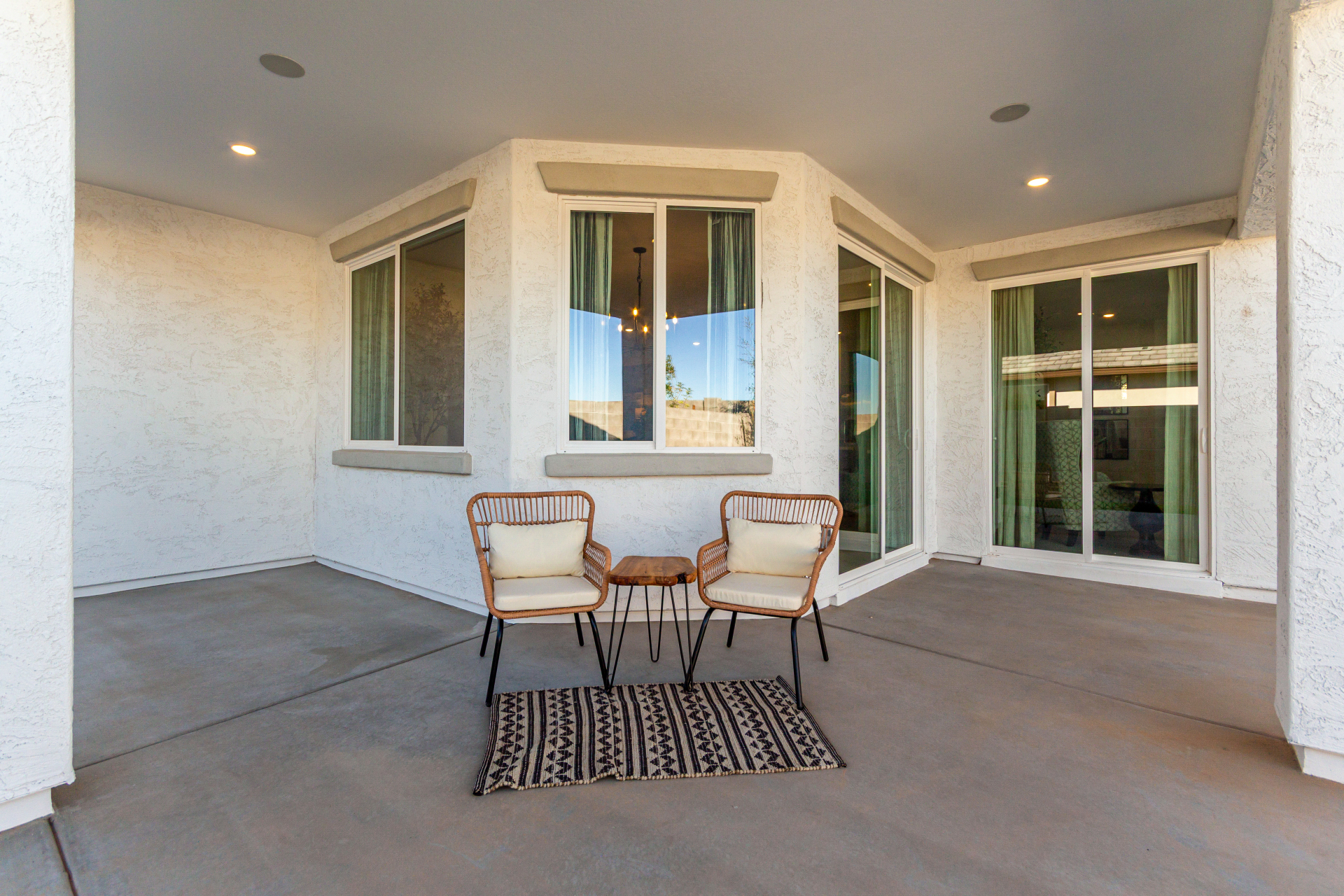 The journey model home rear patio