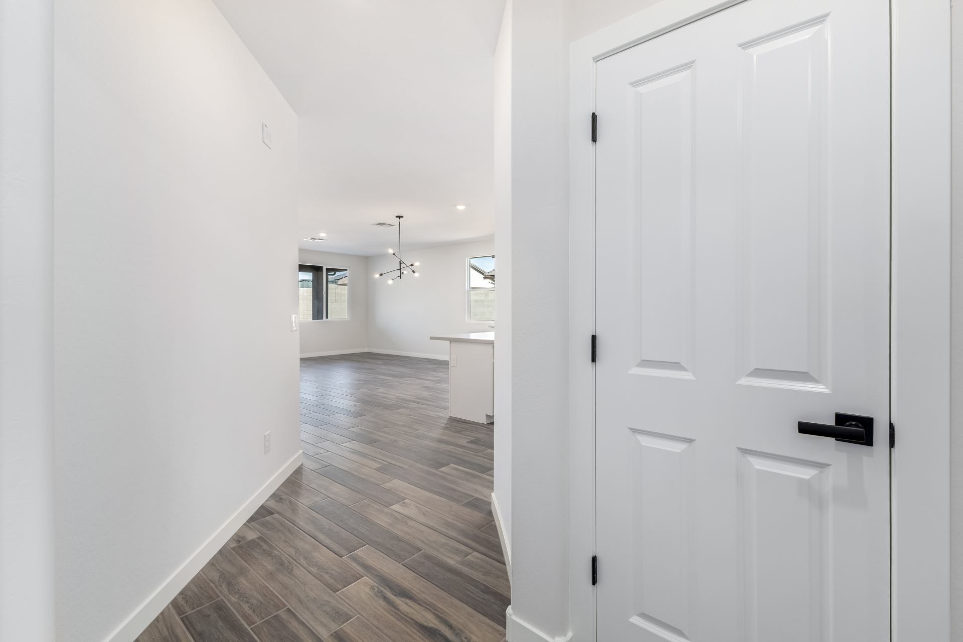 Holly entry hallway looking into the great room