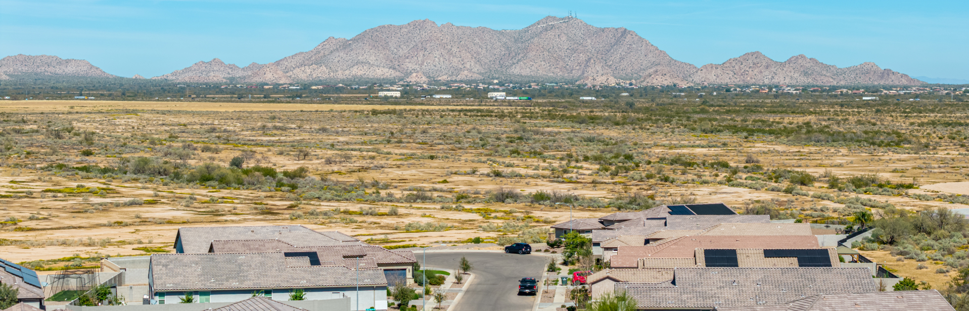arroyo grande as seen by a drone with mountain views