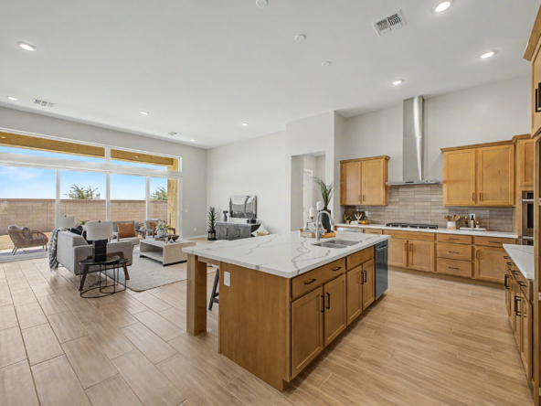 Tranquility RV Plan kitchen showing gourmet appliances