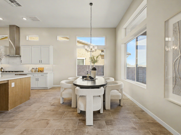 Lavish Floor Plan Kitchen Breakfast Nook with lots of natural light