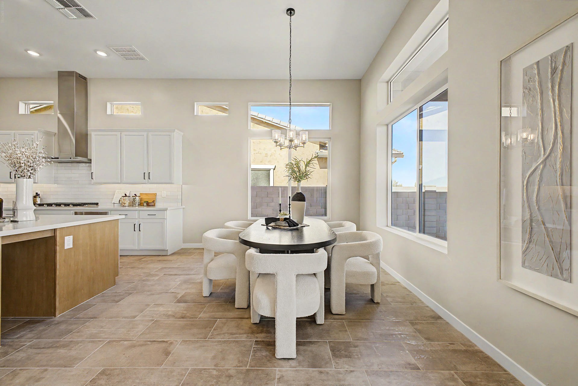 Lavish Floor Plan Kitchen Breakfast Nook with lots of natural light