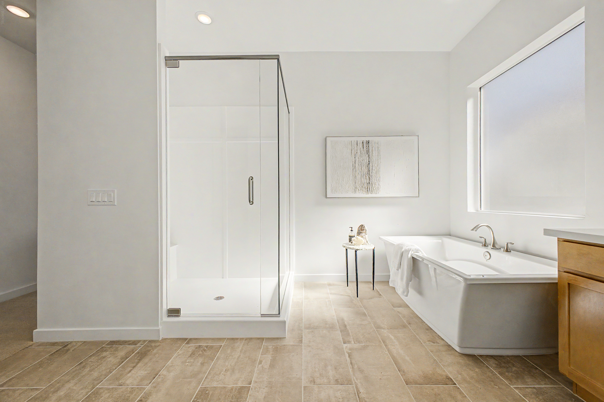 Lavish Floor Plan master walk in shower