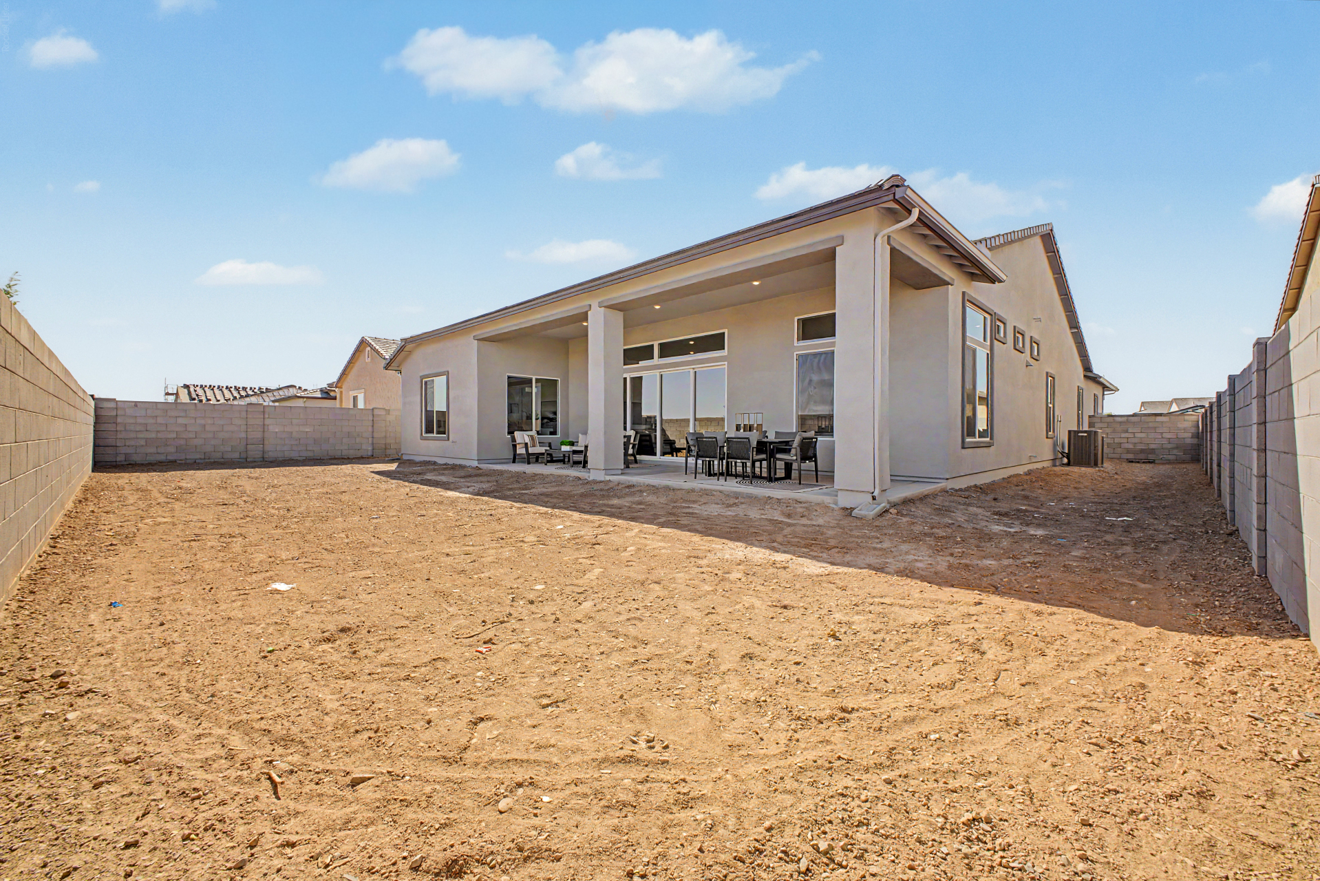 Lavish Floor Plan rear of home showing oversized covered patio