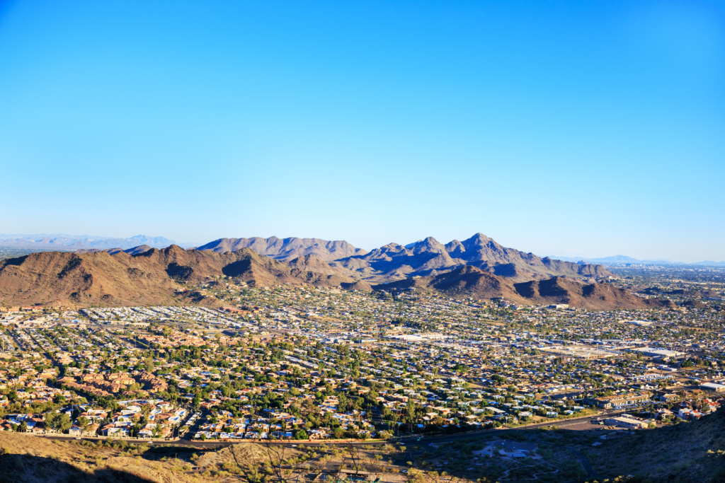 Aerial view of the west valley of arizona