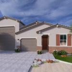 A rendering of the Sonoran style Ridgeline RV floor plan at La Privada in Goodyear AZ