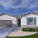 A rendering of the Sonoran style Crest floor plan at La Privada in Goodyear AZ