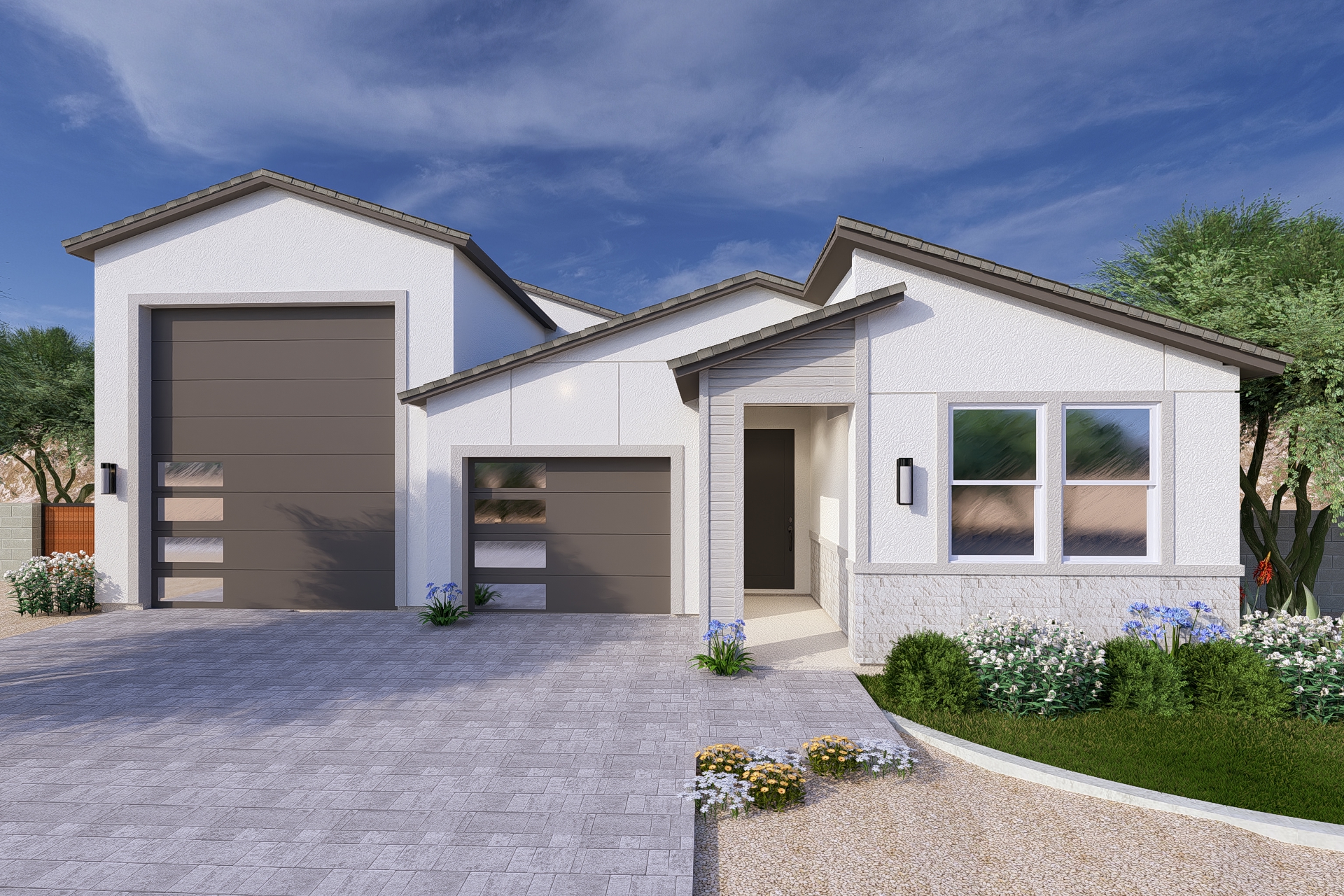 Ridgeline RV rendering with a modern elevation
