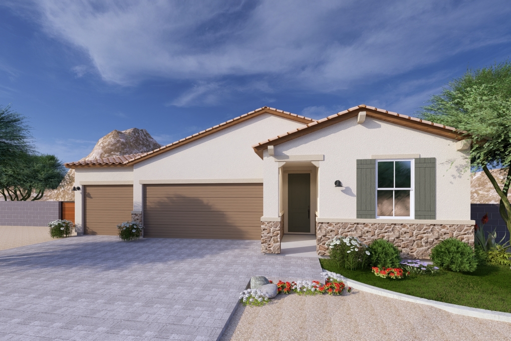Ridgeline rendering with a sonoran elevation