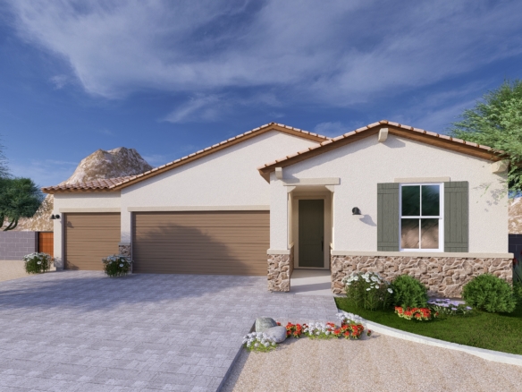 Ridgeline rendering with a sonoran elevation