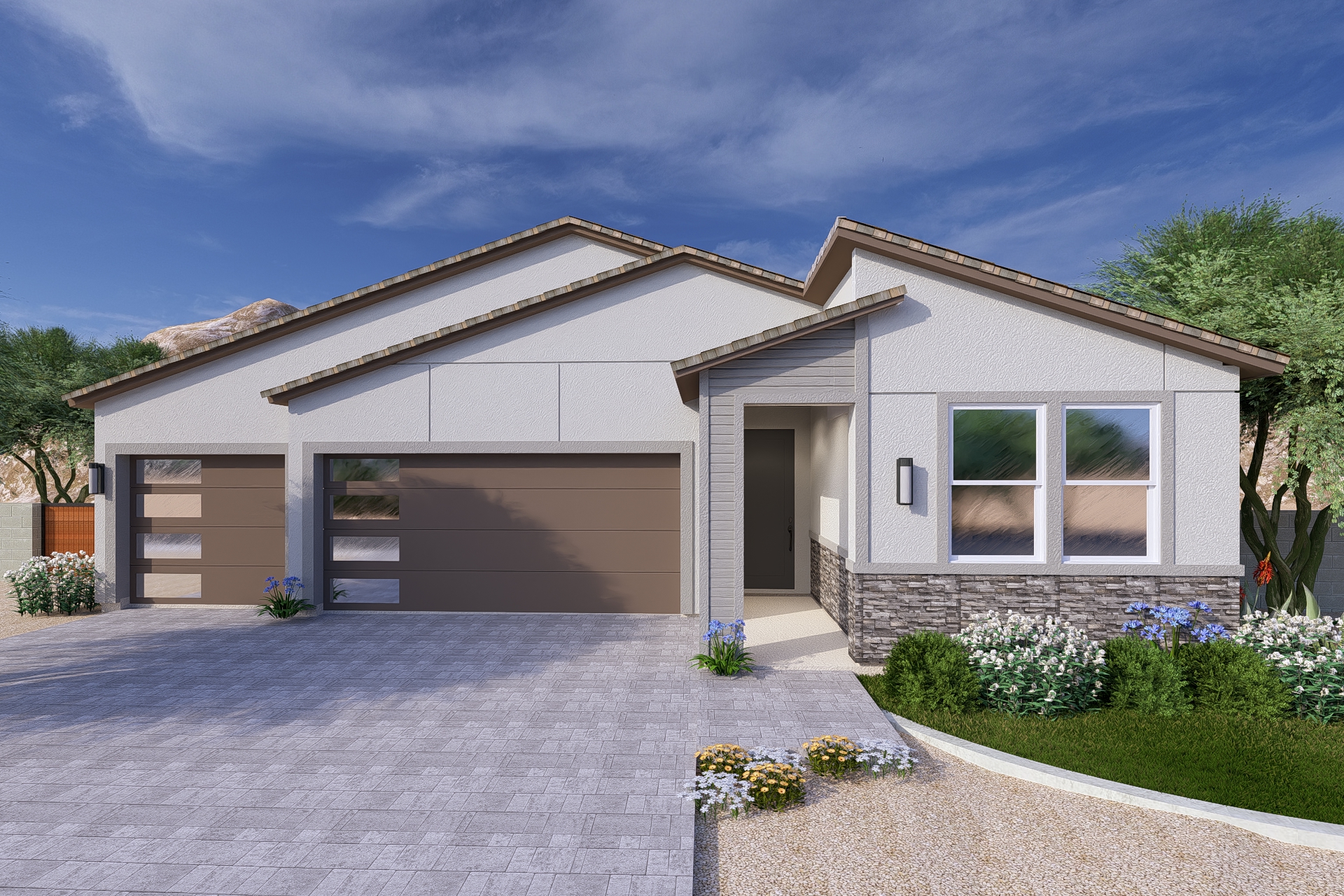 Ridgeline rendering with a modern elevation