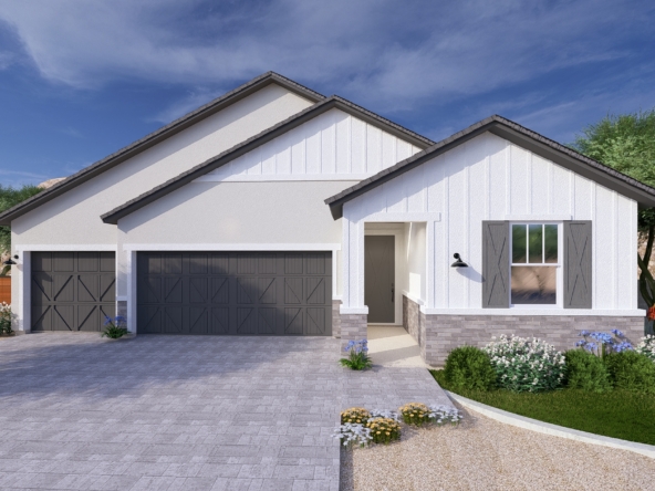 Ridgeline rendering with a farmhouse elevation