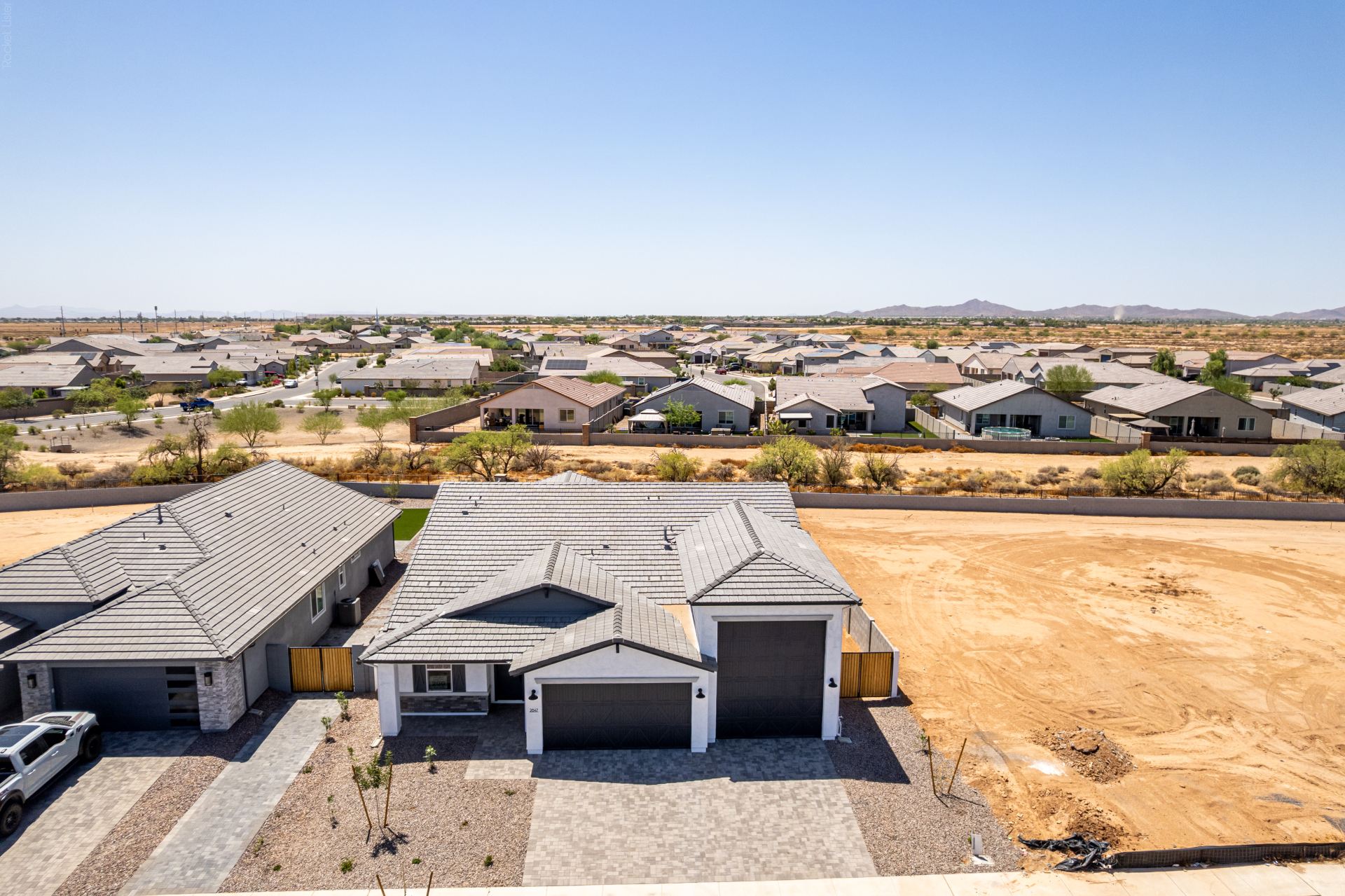 aerial view of a journey rv home