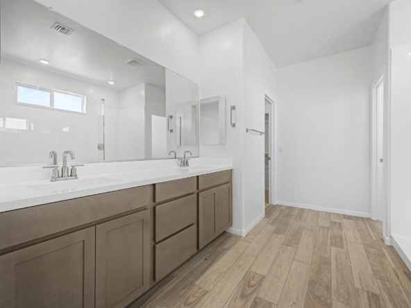 master bathroom vanity of a violet 4414 floor plan