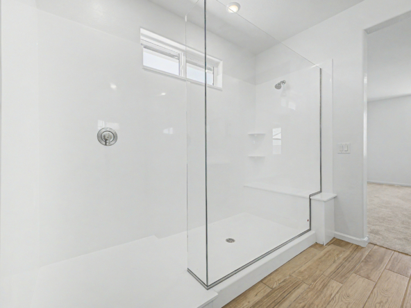 master bathroom walk in shower of a violet 4414 floor plan
