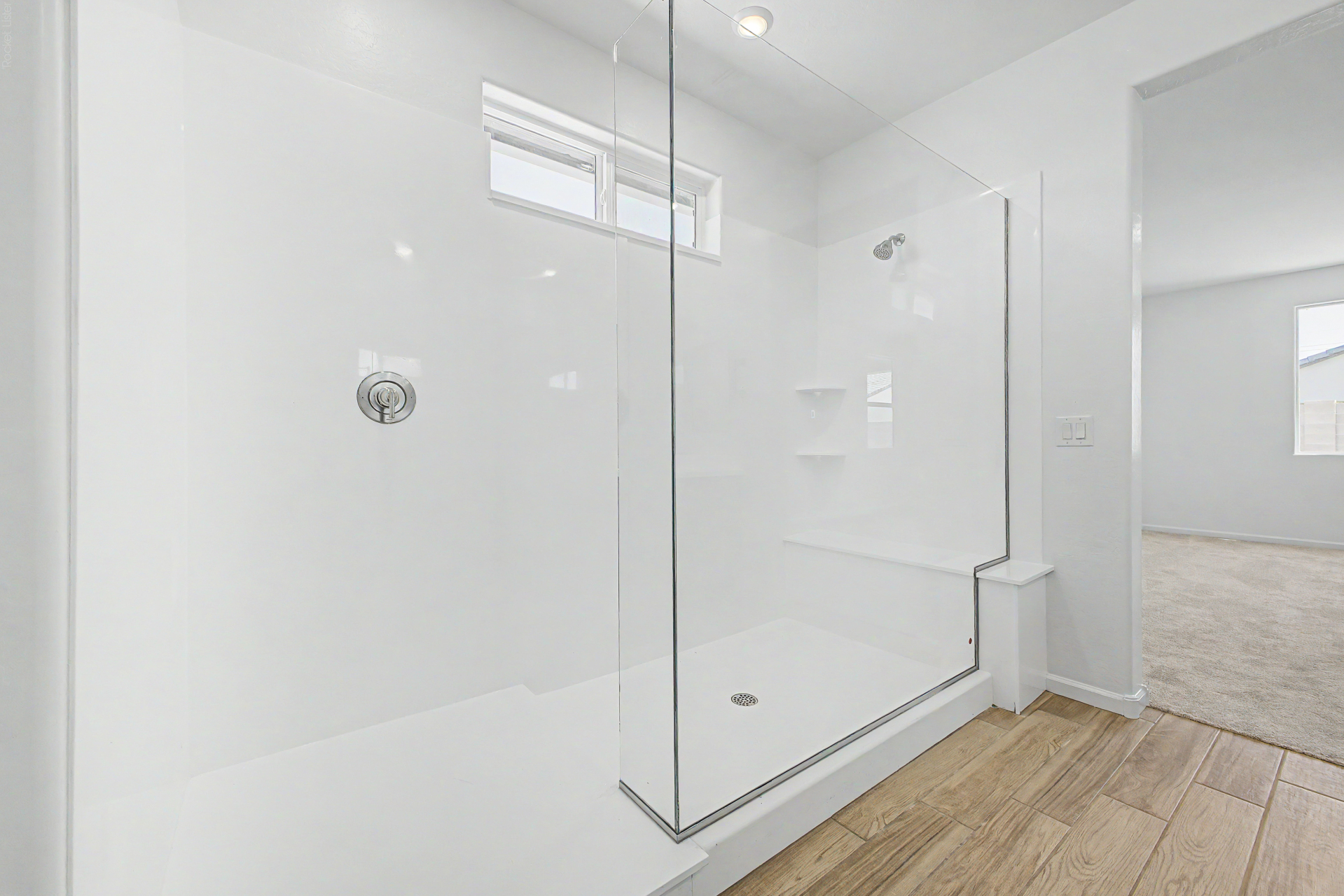 master bathroom walk in shower of a violet 4414 floor plan