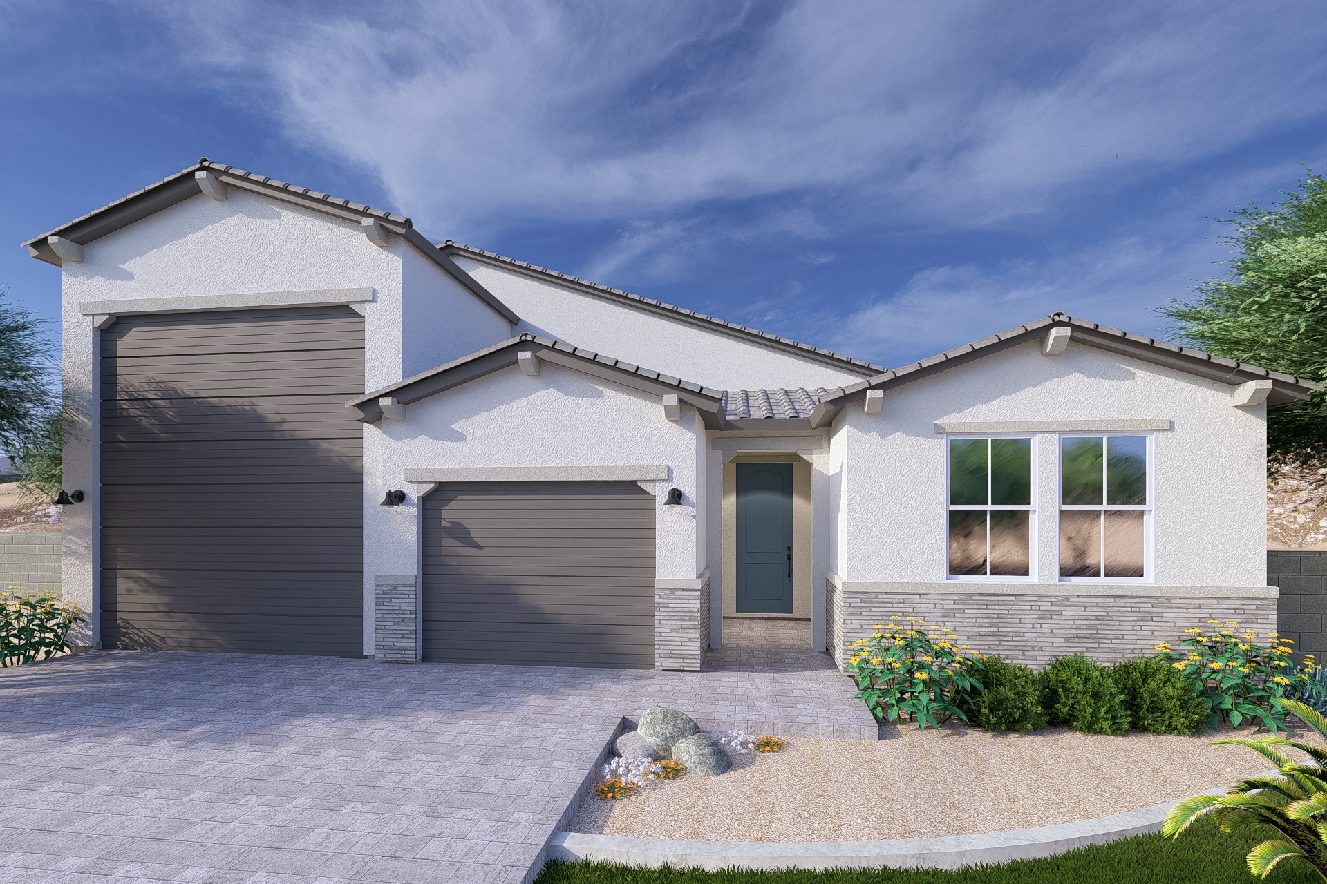 Rendering of the Apex RV floor plan, sonoran elevation